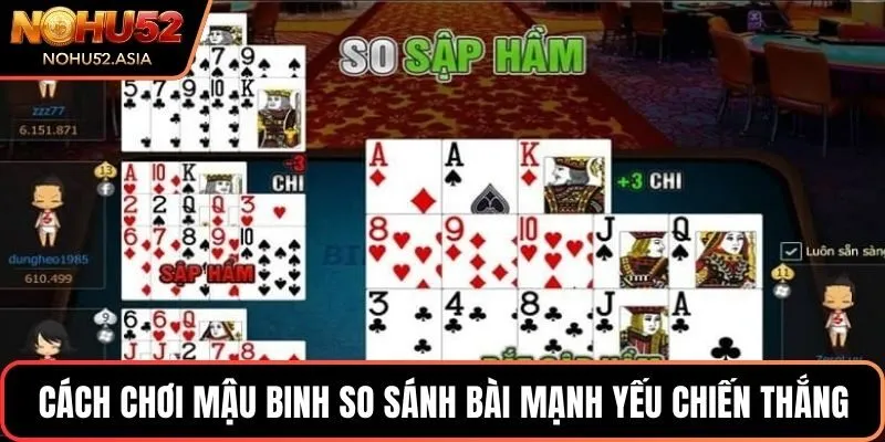 Cách chơi mậu binh so sánh bài mạnh yếu chiến thắng